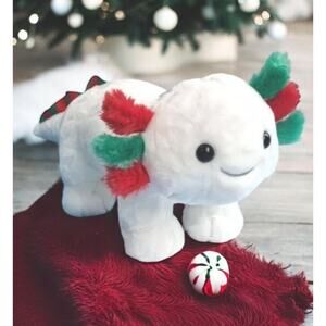 Build A Bear Festive Fun Axolotl Christmas Plush Large 19” Red Green White 2023